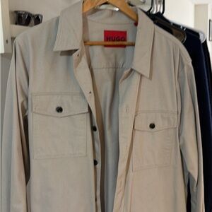HUGO Men's Beige Shirt Jacket